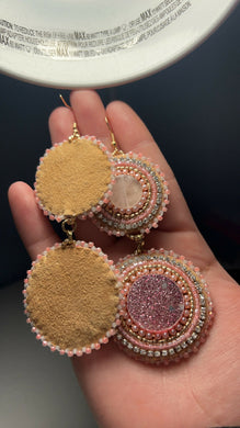 Pink drop Earrings