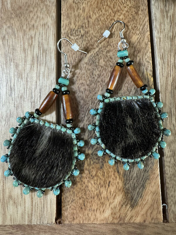 Seal skin earrings