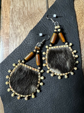 Seal skin earrings