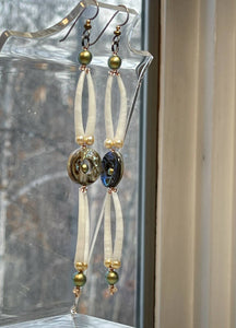 4 3/4” Abalone/Dentalium Earrings