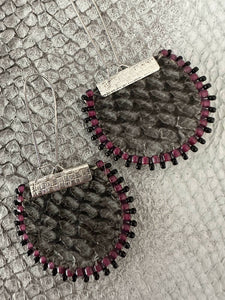 Seal skin earrings