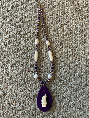 Children's Necklace with Carved Ivory Pendant