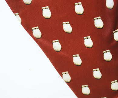 Red Elk Ivory Silk Scarf