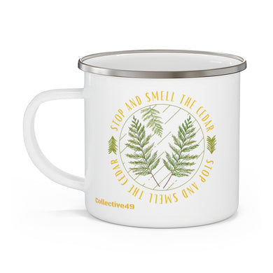 Cedar Enamel Camp Mug