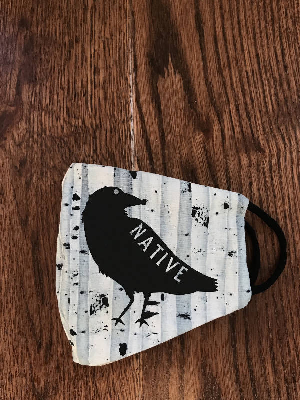 Raven Cotton face mask
