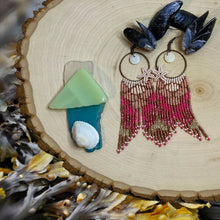 Load image into Gallery viewer, Blush Fringe Water Woman Earrings