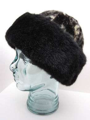 Seal Skin Cap Hat with Black Sea Otter