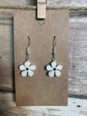 Ivory flower earrings