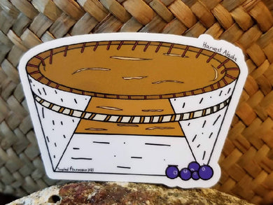 Harvest Alaska Birch Bark Basket Sticker