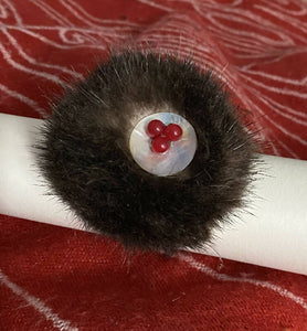 Sea Otter Hair Pom - Huckleberry Button