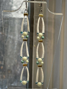 4 3/4” 3 Tier Dentalium Earrings