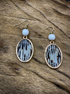 Porcupine Quill and Ivory earrings