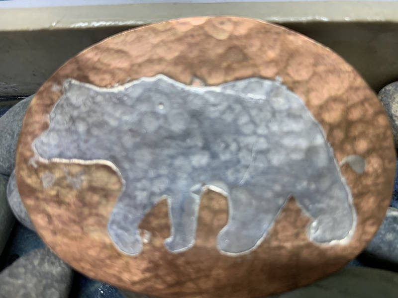 Silver bear brooch/pin