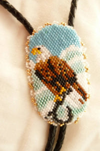 Bolo Tie - Beaded Eagle