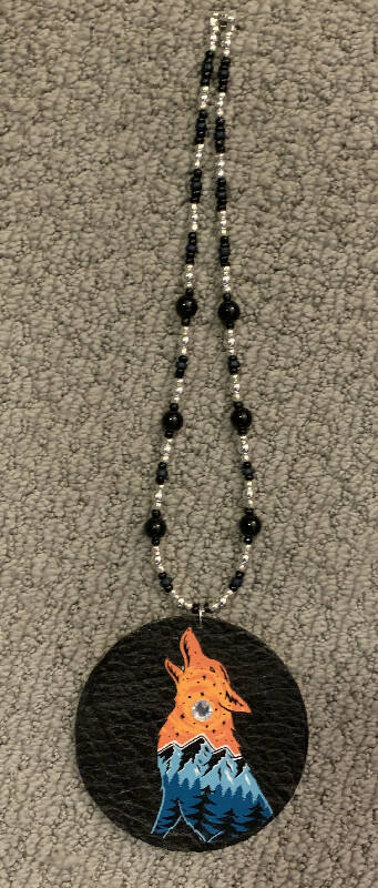 Children's Necklace with Howling Wolf