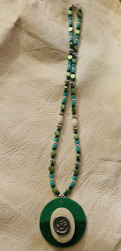 Children's Necklace with Ivory Slab & Eagle
