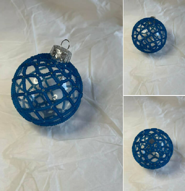 Sky and stars (blue and white/silver seed beads)