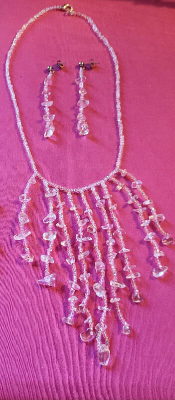 Rose Quartz Waterfall Set