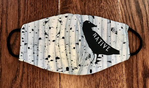 Raven Cotton face mask