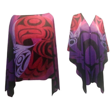 Eagle Sharing Salmon Fashion Shawl