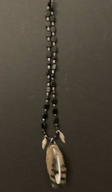 Necklace with Arrow-head/salmon skin