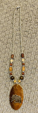 Children's Necklace with Grizzly Bear