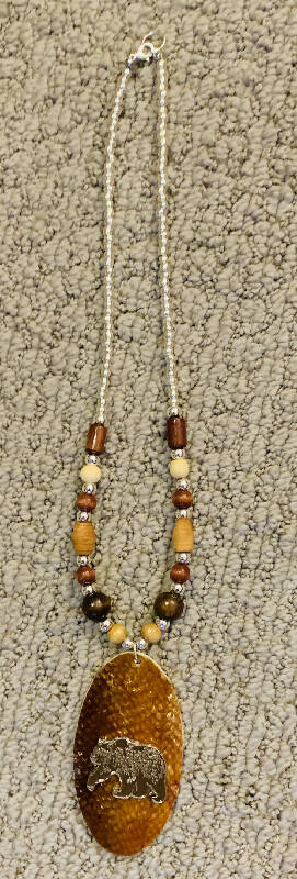 Children's Necklace with Grizzly Bear
