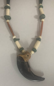 Bear Claw/Ivory/Jade Necklace