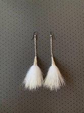 Load image into Gallery viewer, Polar Bear Fur Dangle Earrings