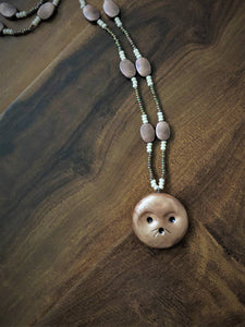 Looking At You Necklace - Copper Tone