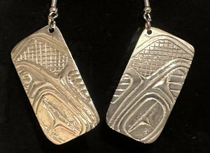 Silver Earrings Formline Design