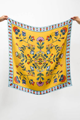 Goldenrod Kaalé Floral Scarf