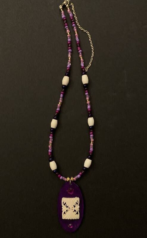 Children's Necklace with carved ivory