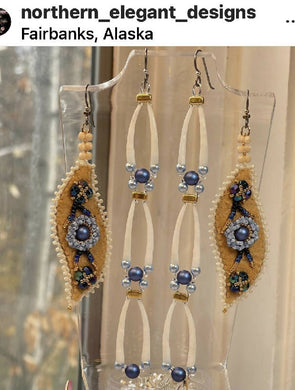 5 1/4” 3 Tier Dentalium Earrings