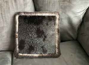 Seal Fur Pillow w/ Sea Otter Trim (12x12)