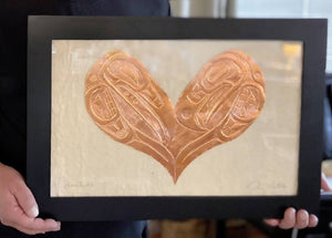 Copper engraved Lovebirds