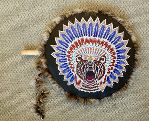 Hand Painted Inupiat Drum