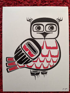 Owl "Tsísk'w" Print