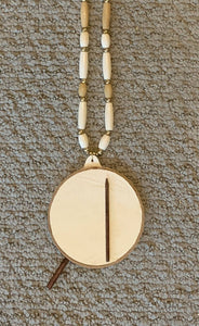 Leather Inupiat Drum Necklace