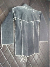 Load image into Gallery viewer, Long cowhide jacket