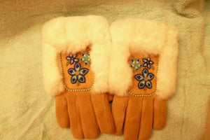 Beaded gloves, size S